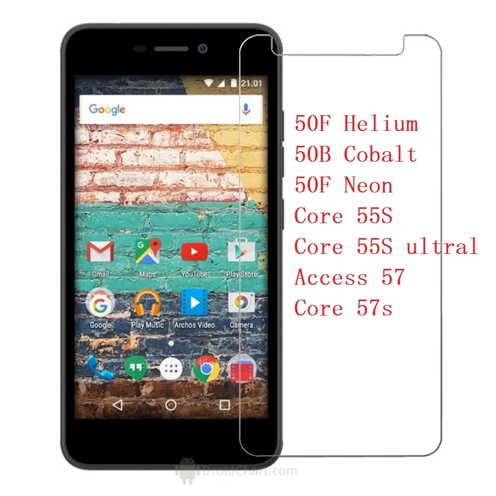 Защитная пленка для Archos 50f Neon Core 55S 57s, закаленное стекло для Archos 50F Helium 50B, кобальтовый сердечник 55S, ультралегкий доступ 57