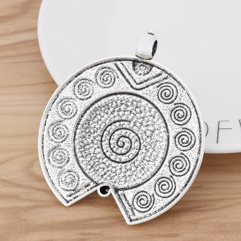 2 штуки большие спиральные вихревые подвески в стиле бохо для изготовления колье