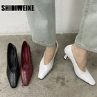 Женские туфли-лодочки на высоком каблуке, с острым носком, размеры 34-40