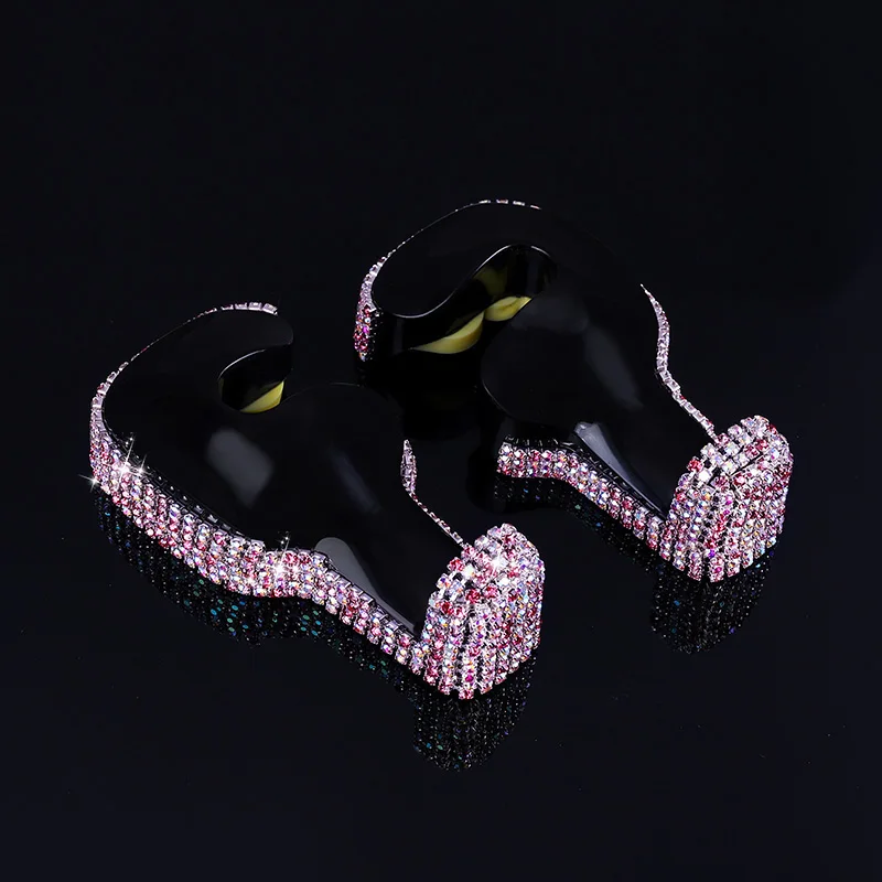 

Pink Crystal Car Steering Wheel Covers for Girls Ladies Car Accessories Bling Bling Rhinestone Ashtray Car Interior Decoration