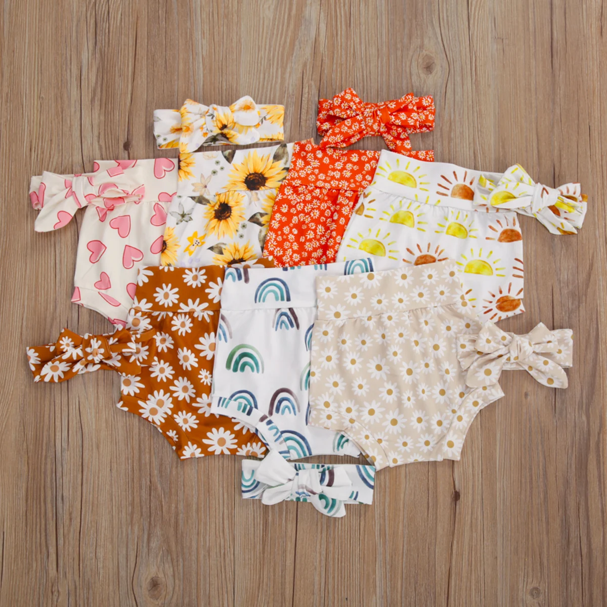 Шорты с завышенной талией и повязкой на голову для маленьких мальчиков девочек