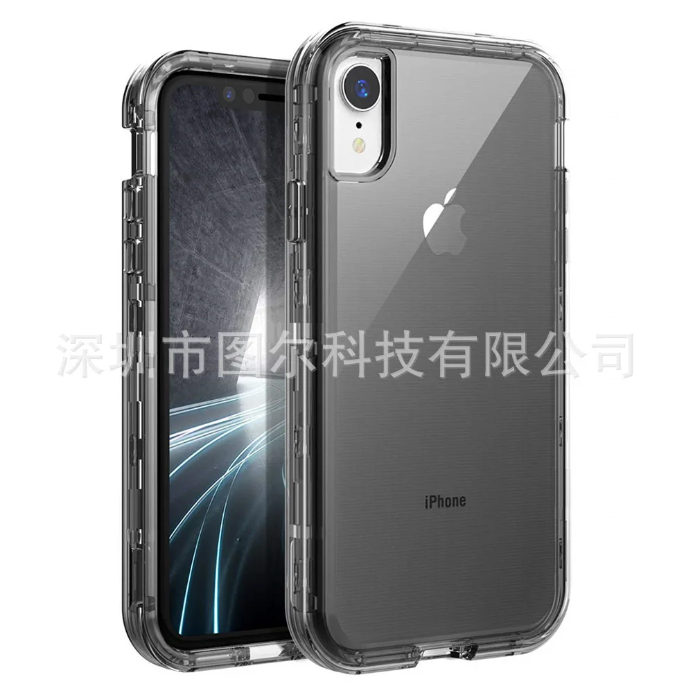 IPhone XR чехол для телефона прозрачный три в одном ударопрочный защитный чехол Xs MAX применимо 6 S 7-8 Plus