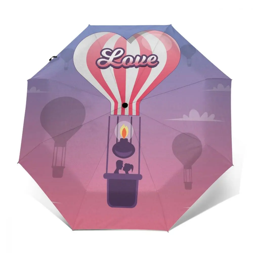 

Воздушный шар в форме сердца, Ветрозащитный Автоматический складной инвертированный зонт, портативный зонтик для мужчин и женщин