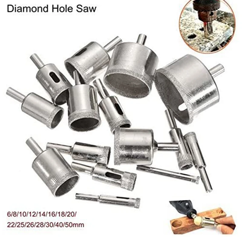 

30-Piece Hole Opener Set Diamond Glass Hole Opener Drill Bit Ceramic Marble Hole Opener