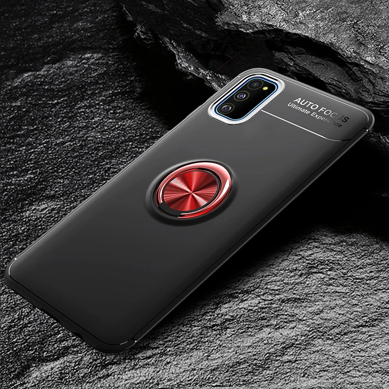 Чехол для Huawei Honor View 30 кольцевой держатель мягкая силиконовая матовая задняя