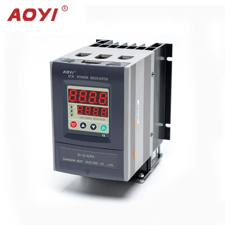 AOYI-pantalla digital serie D, regulador de potencia, salida de paso cero conmutable, protecci&oacute;n de temperatura con alarma-0