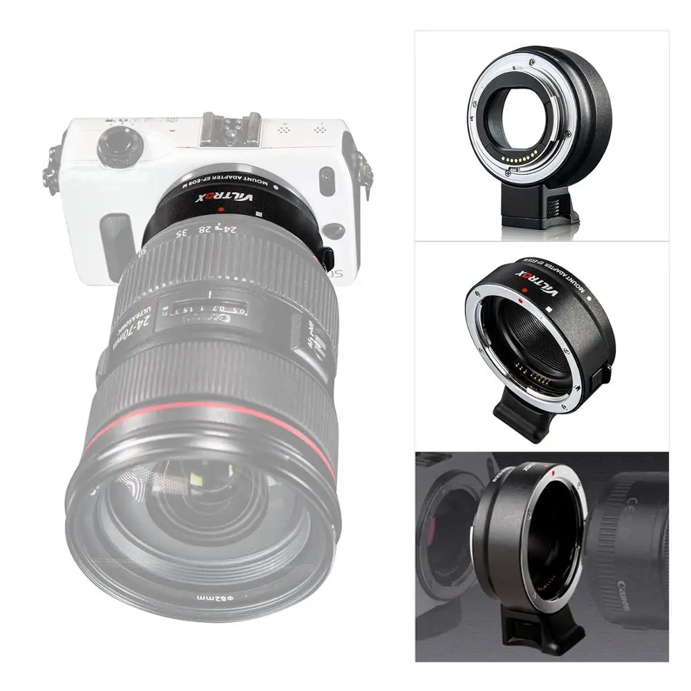 VILTROX адаптер для крепления объектива с автофокусом Canon EF фотообъектива
