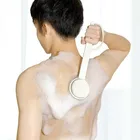 НОВАЯ щетка для тела Xiaomi Youpin, двусторонняя длинная деревянная щетка для кожи, щетка для ванны, силиконовая пемза для спа, массажные аксессуары для ванной комнаты