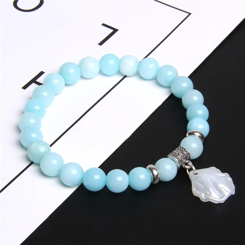 Женский жемчужный браслет с бусинами и цветами из нефрита|Плетеные браслеты| |