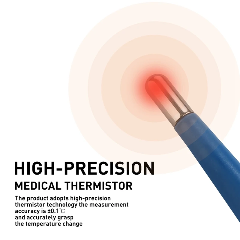 

Large Face LCD Digital Thermometer, Oral Thermometer for Adults & Kids, New Soft Head Home Thermometer