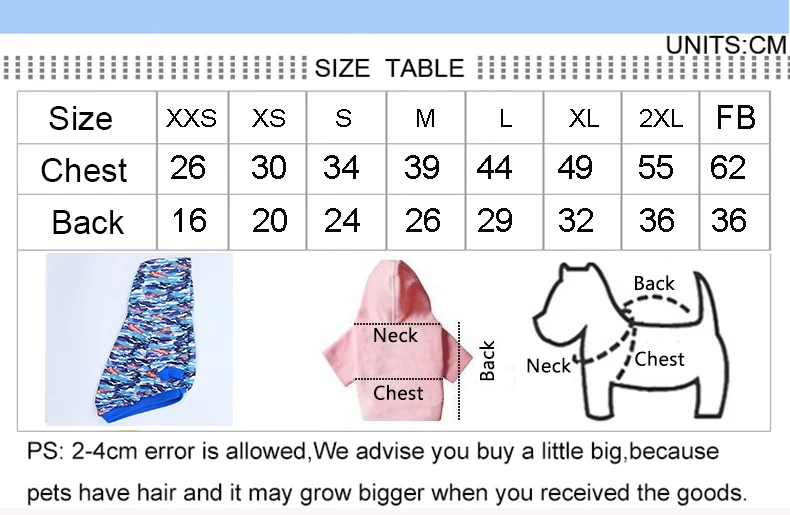 

New Arrive camouflage pet Clothes Fleece Sweatshirt For Small Dogs Casual Puppy Cat Costumes French Bulldog Bichon Clothing