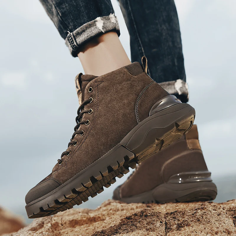 

HKIMDL Winter Autumn Men Military Boots Quality Special Force Tactical Desert Combat Ankle Boats Army Work Shoes Leather