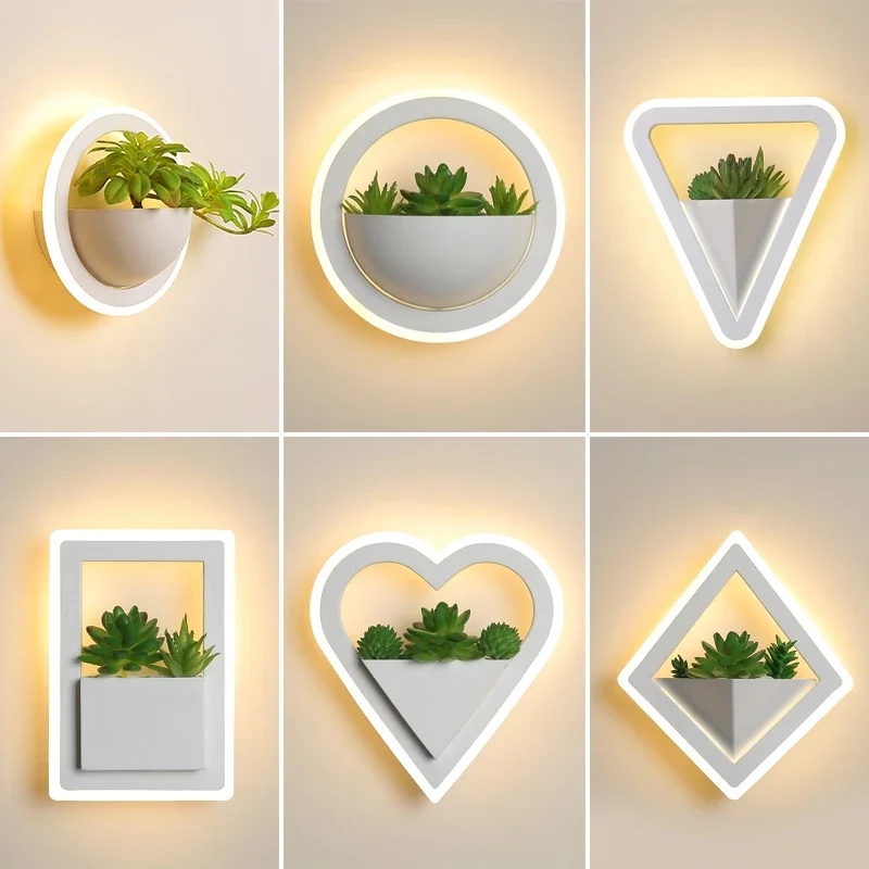 

Modern LED Wall Lights Fixtures Nordic Round White Nordic Style Led Wall Lamps for Living Room Bedroom Indoor Home Decor