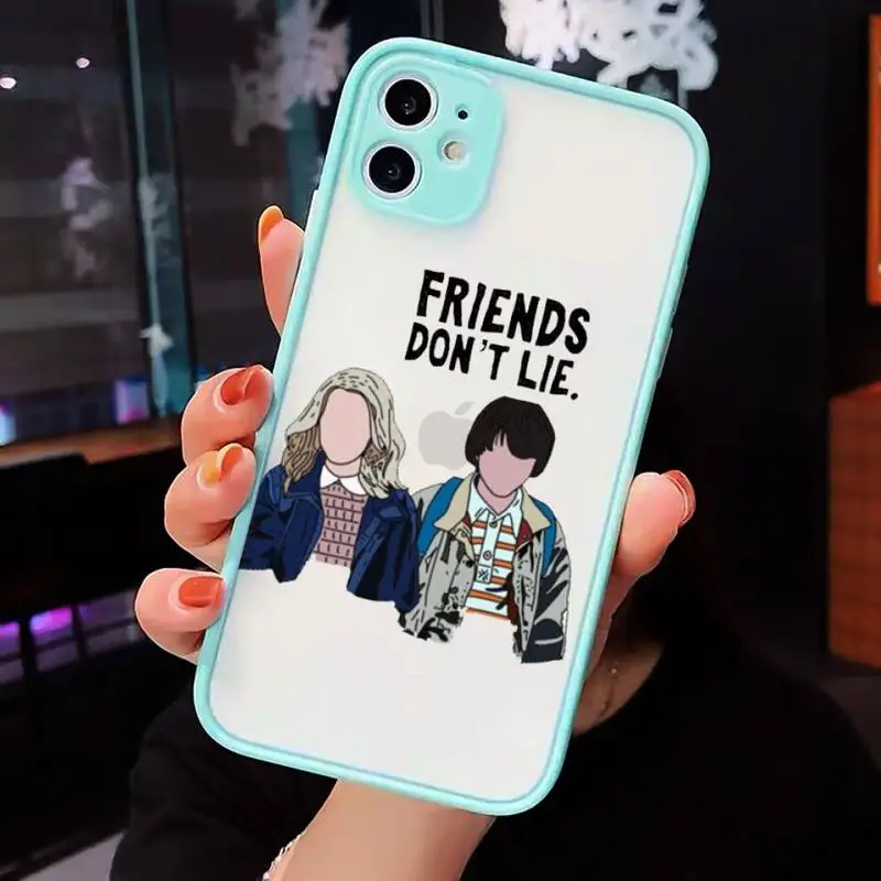 

Strange Things Phone Cases Matte Transparent for iPhone 7 8 11 12 s mini pro X XS XR MAX Plus cover funda