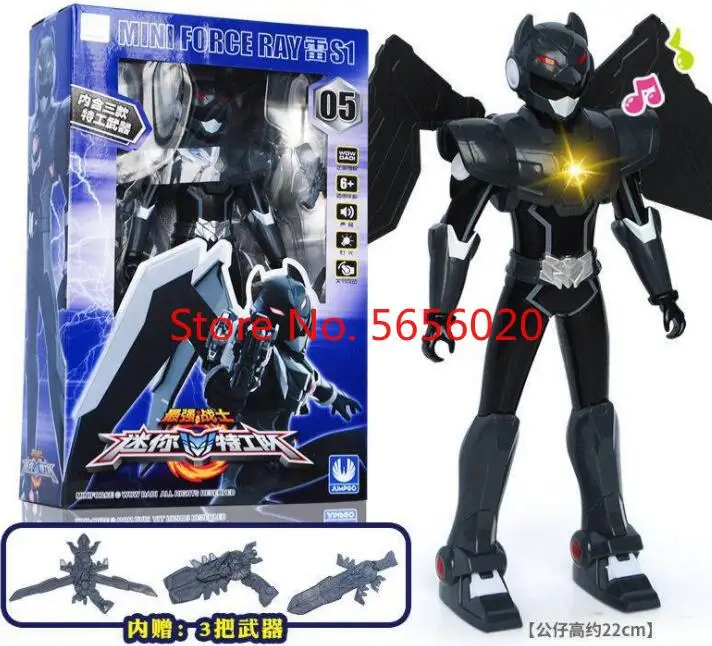 

Korea Mini Force Transformation Toys Electric Warrior Deformed Robot Action Figure Weapon Boy Toy Children Souvenir Gift S44
