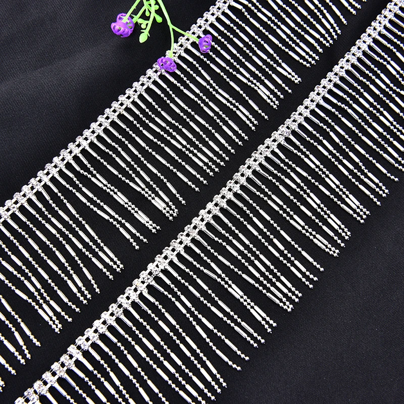 Новинка 50 см/шт. прозрачные бусины стразы цепочка свадебное платье отделка