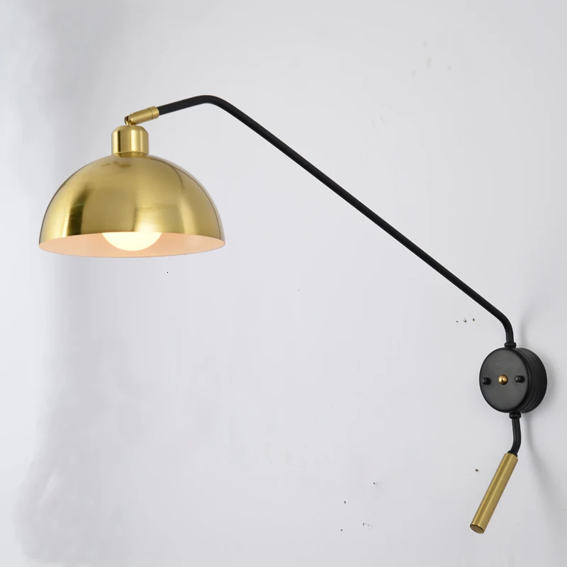 Винтажный настенный светильник в стиле лофт индастриал регулируемая настенная