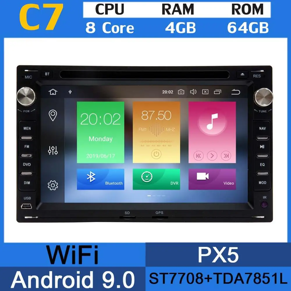 8Core 4G RAM 64G GB " Android 9,0 PX6 4G+ 64G Автомобильный DVD для шкода Octavia VW Volkswagen для Golf, jetta, POLO SHARAN Passat b5 Golf T4 T5 Seat Ibiza Radio gps - Цвет: 8Core 4G RAM 64G GB