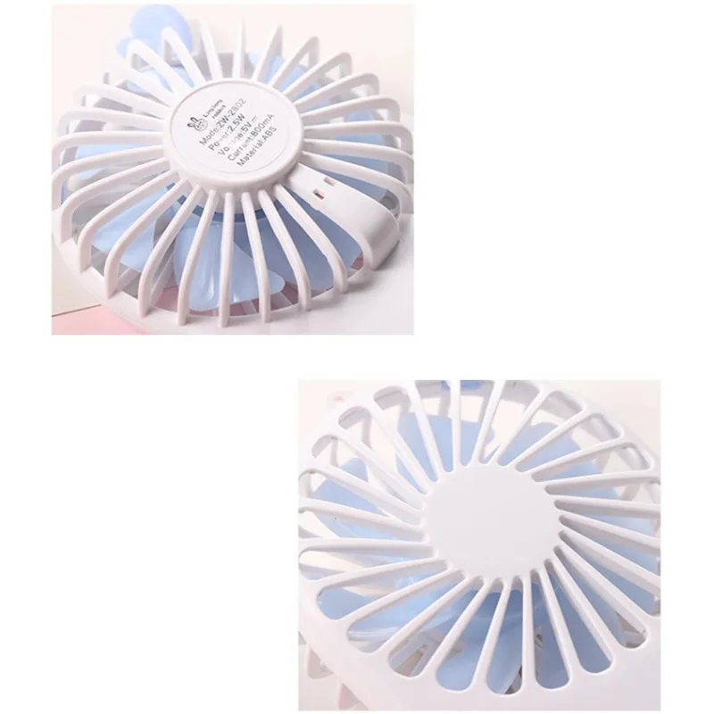 

Mini Fan Cute Portable Handheld USB Chargeable Desktop Fans 3 Mode Summer Cooler