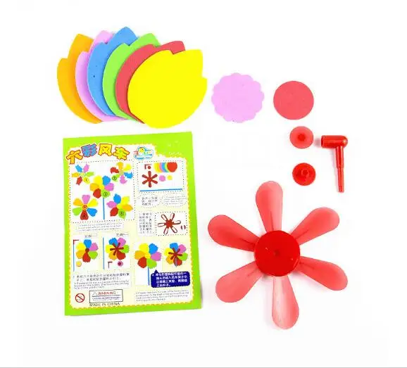 EVA Windmill DIY мультфильм ремесла игрушки для детей ручной работы Pinwheel ремесло