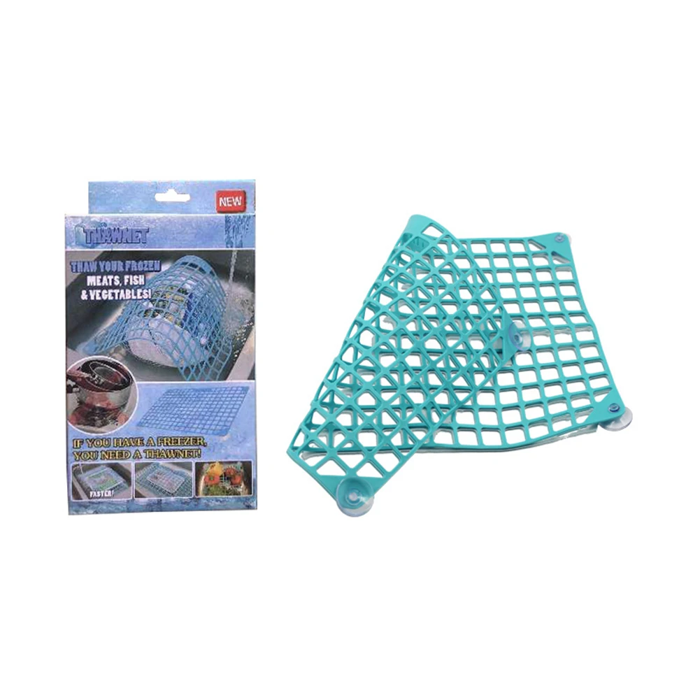 Creative Quick Thaw Aid Net Sink Drain Mat Heat Insulation Table for Frozen Food Kitchen Tool Fast Deforsting Tray |