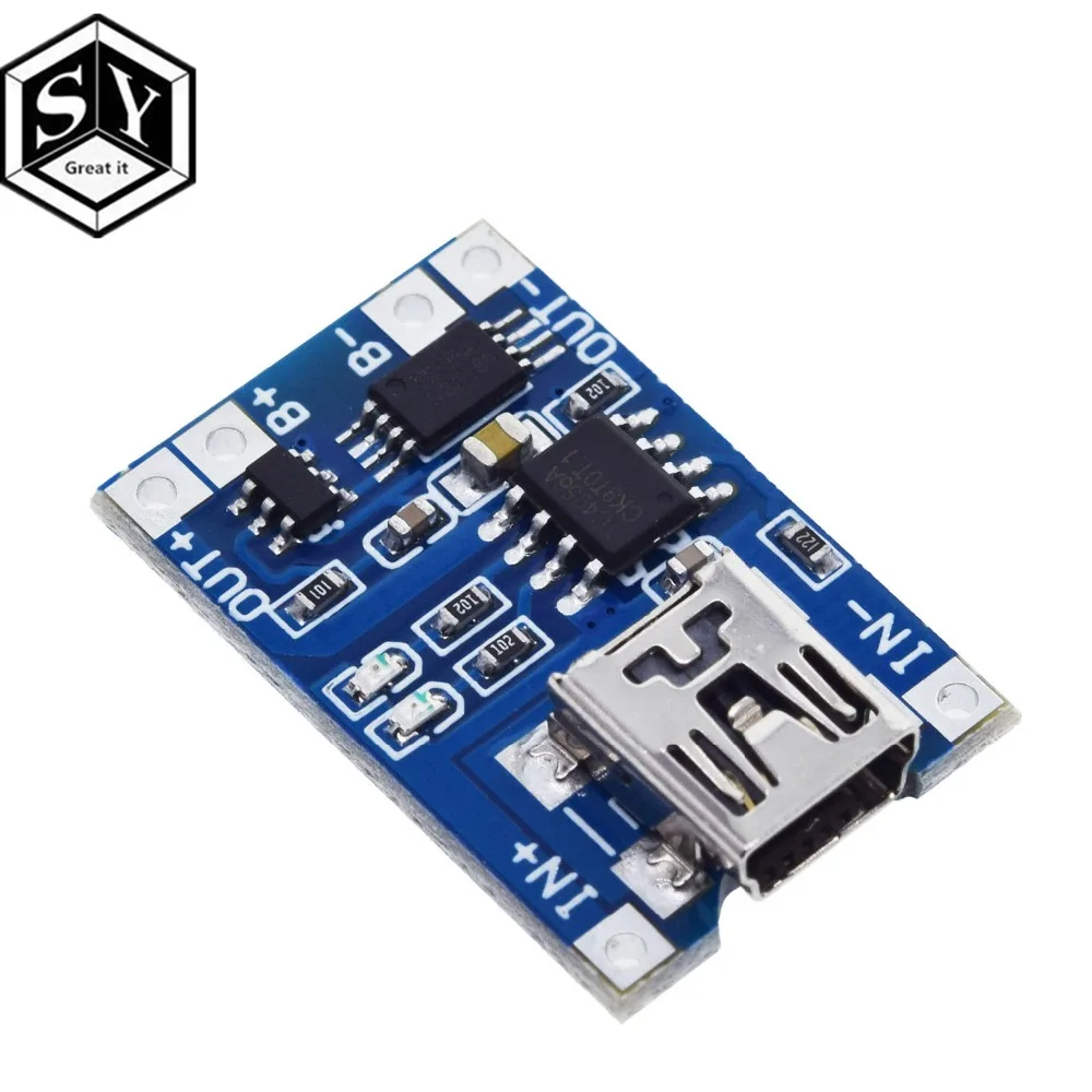1 шт. Great IT 5V 1A Micro USB 18650 type-c литиевая батарея зарядная плата модуль+ защита двойные функции TP4056 18650