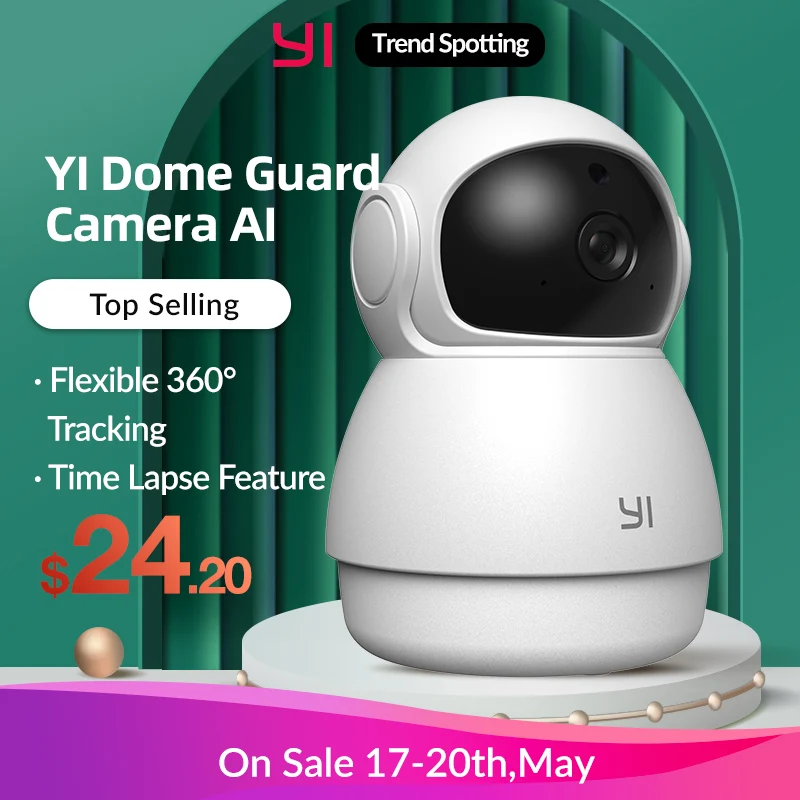 Ip-камера yi dome guard camera (r30gb). Yi dome guard. купольная камера yi dome guard camera. Yi dome guard. аккусенс технология камера.