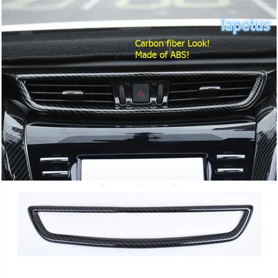 Lapetus Dashboard Warning Lights Switch / Central Air AC Vent Decoration Frame Cover Trim Fit For Nissan Murano 2015 - 2018 ABS  - buy with discount