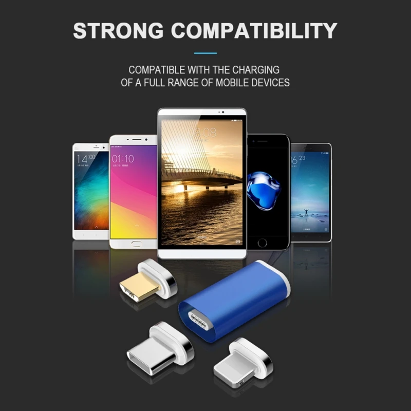 Быстрый зарядный Магнитный адаптер для Android type-C передачи Micro USB 2,0 устройства к Micro USB кабель для телефона кабель питания