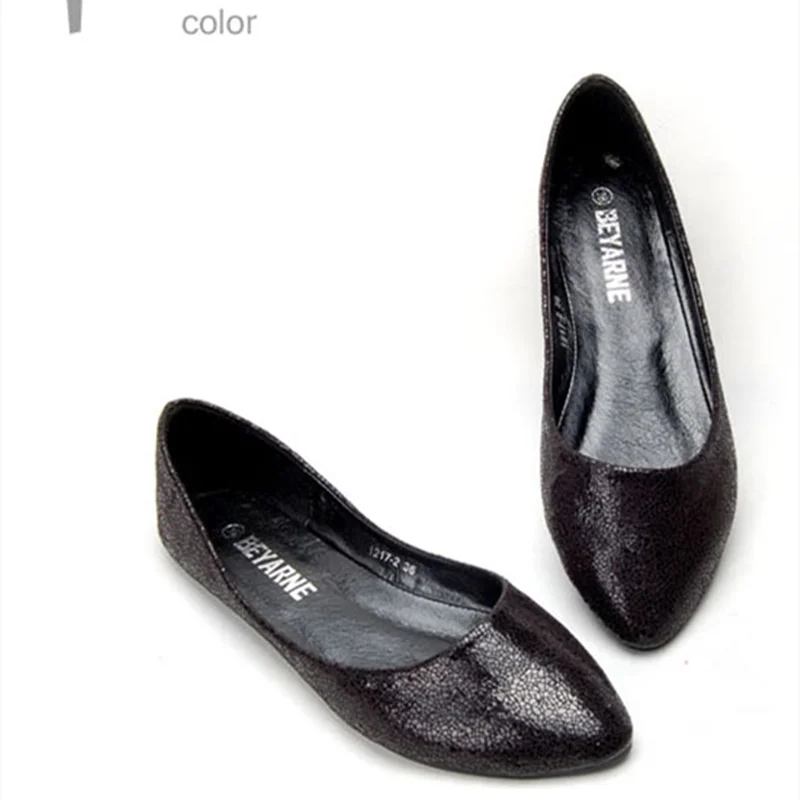 Женские балетки на плоской подошве Обувь для танцев мягкой с острым носком