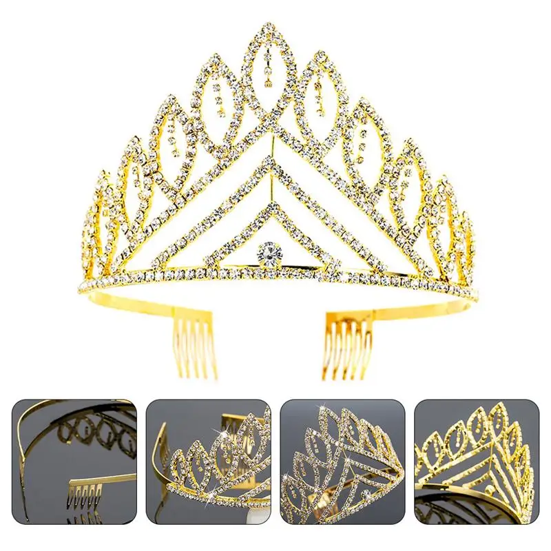 

1pc Bridal Headband Wedding Hairband Rhinestone Chic Luxurious Hair Accessories Party Headdress