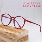 Мужские и женские очки NYWOOH, круглые очки для близорукости, по рецепту, короткие, от очки для коррекции зрения до 1,0, от 1,5 до 2,0, 5,0