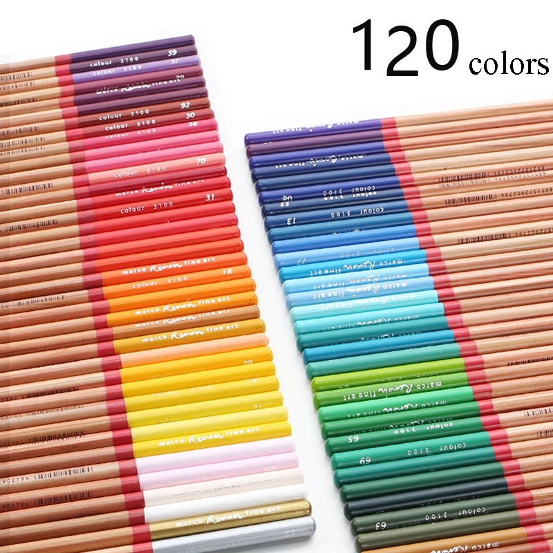 Профессиональные цветные Масляные карандаши 24/36/48/72/100/120 цветов набор для
