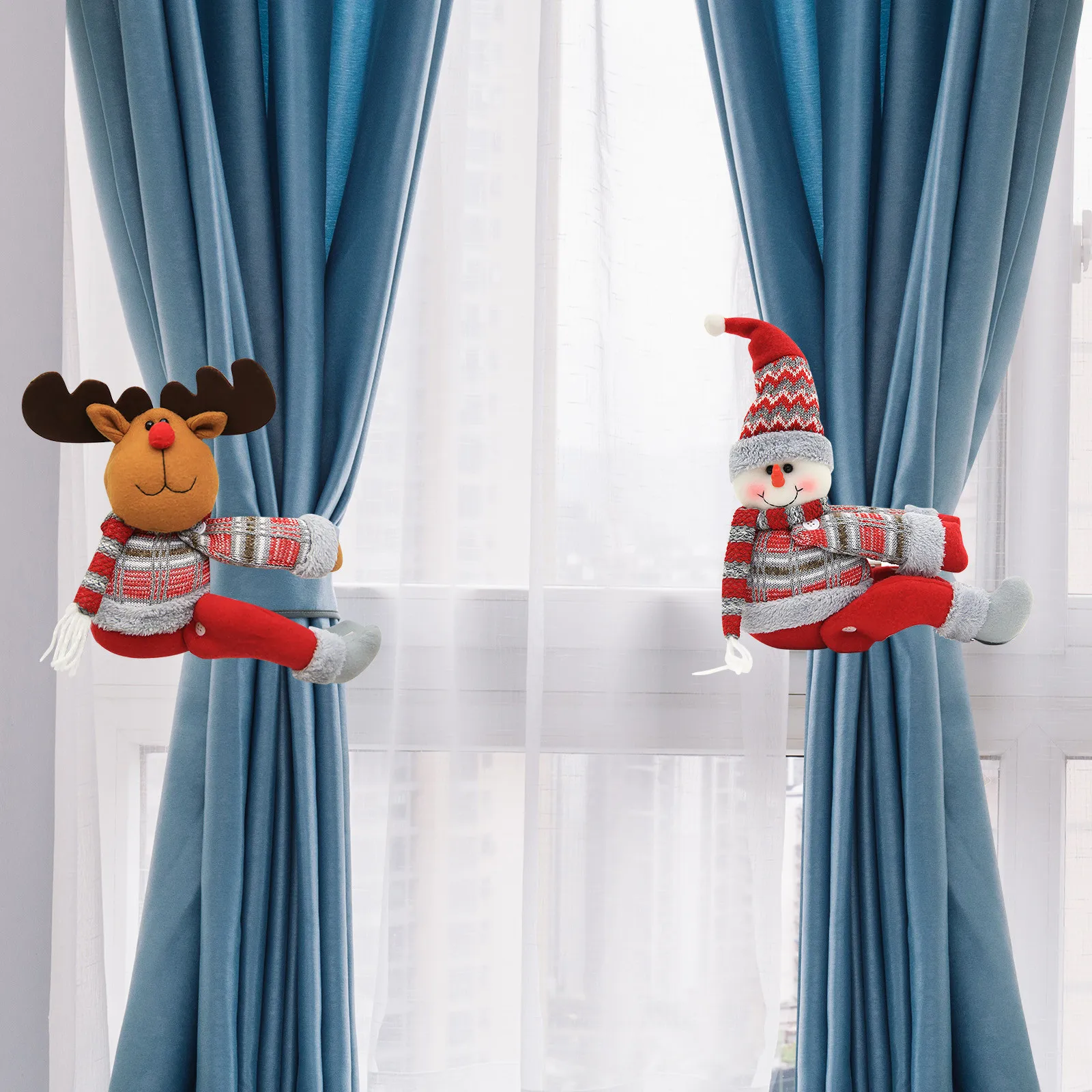 

Christmas Curtain Buckle Christmas Window Decorations Cartoon Curtain Tieback Curtain Hook Xmas Ornaments Gift