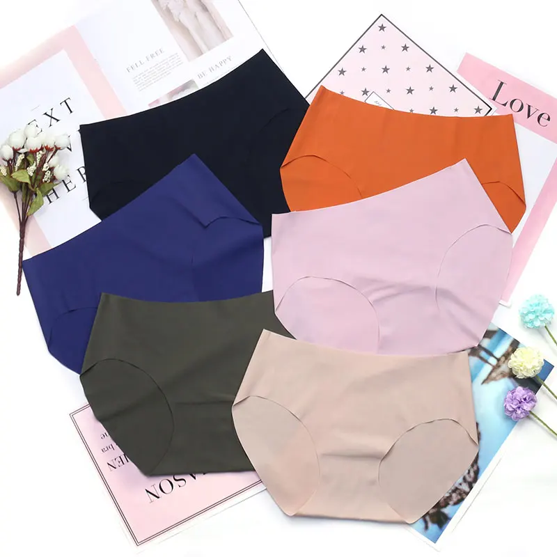 Женские Бесшовные стринги трусы с низкой посадкой шелковые трусики женское
