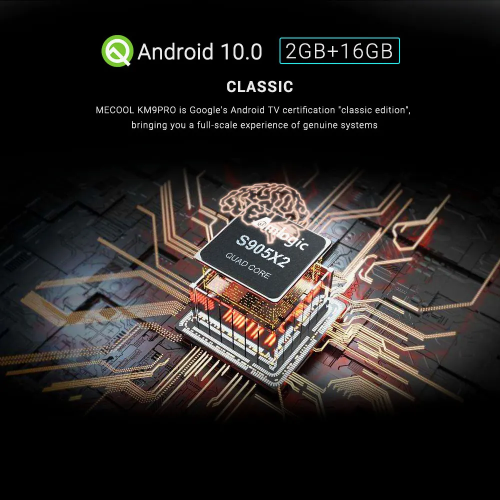 Android Box TV Mecool KM9 PRO Classic 4K Deluxe 10 Wifi игровой медиаплеер Google Certified S905X2 USB3.0 IP box |