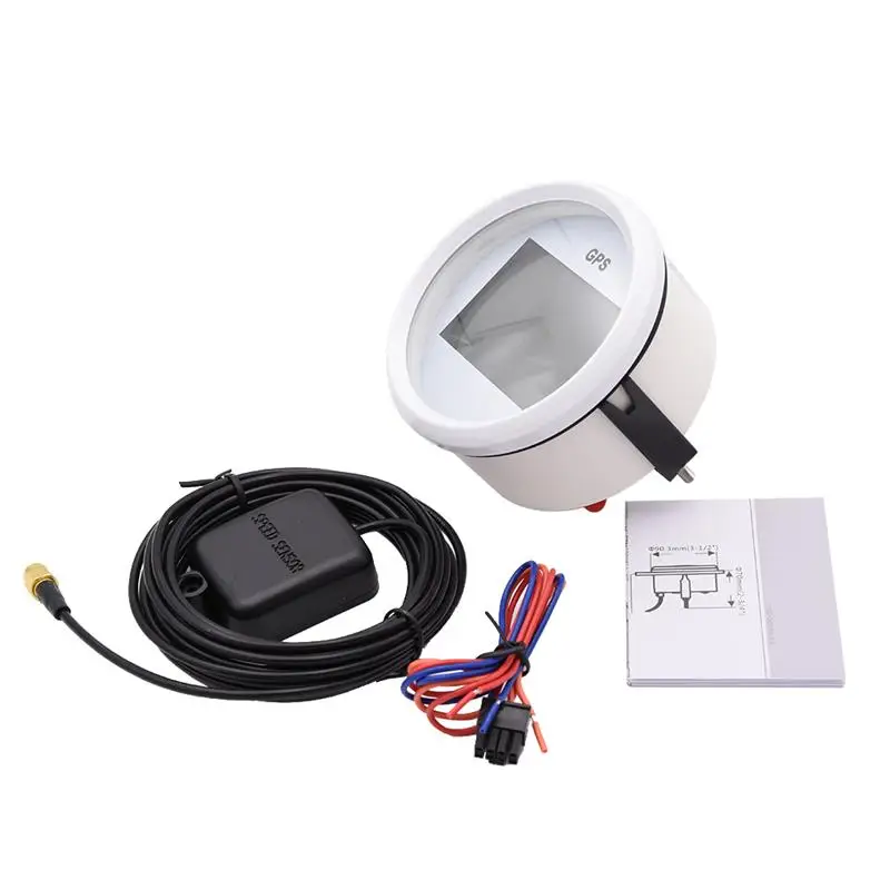 

85mm GPS Speedometer auto tuning Boat Digital Odometer marine rpm 0-999 km/h red Backlight for Motorcycle Yacht Vessel Vehicle