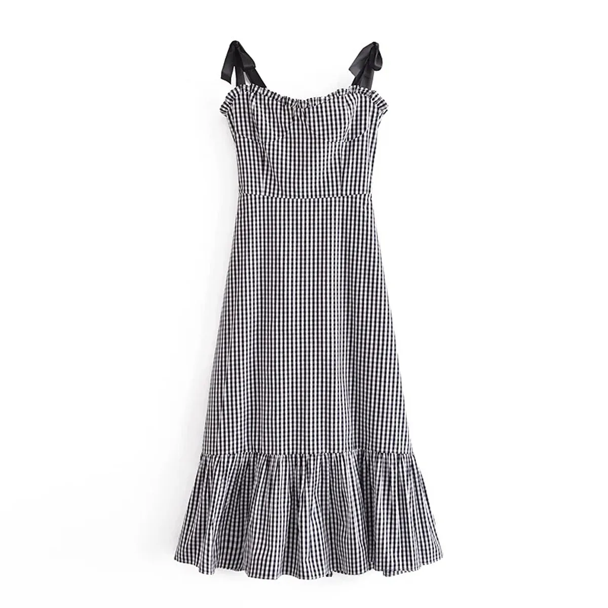 

Vintage Strap Sleeveless Midi Cami Dress DLQZ614
