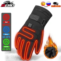 motorcycle gloves waterproof heated guantes moto touch screen usb battery powered motorbike racing riding gloves winter