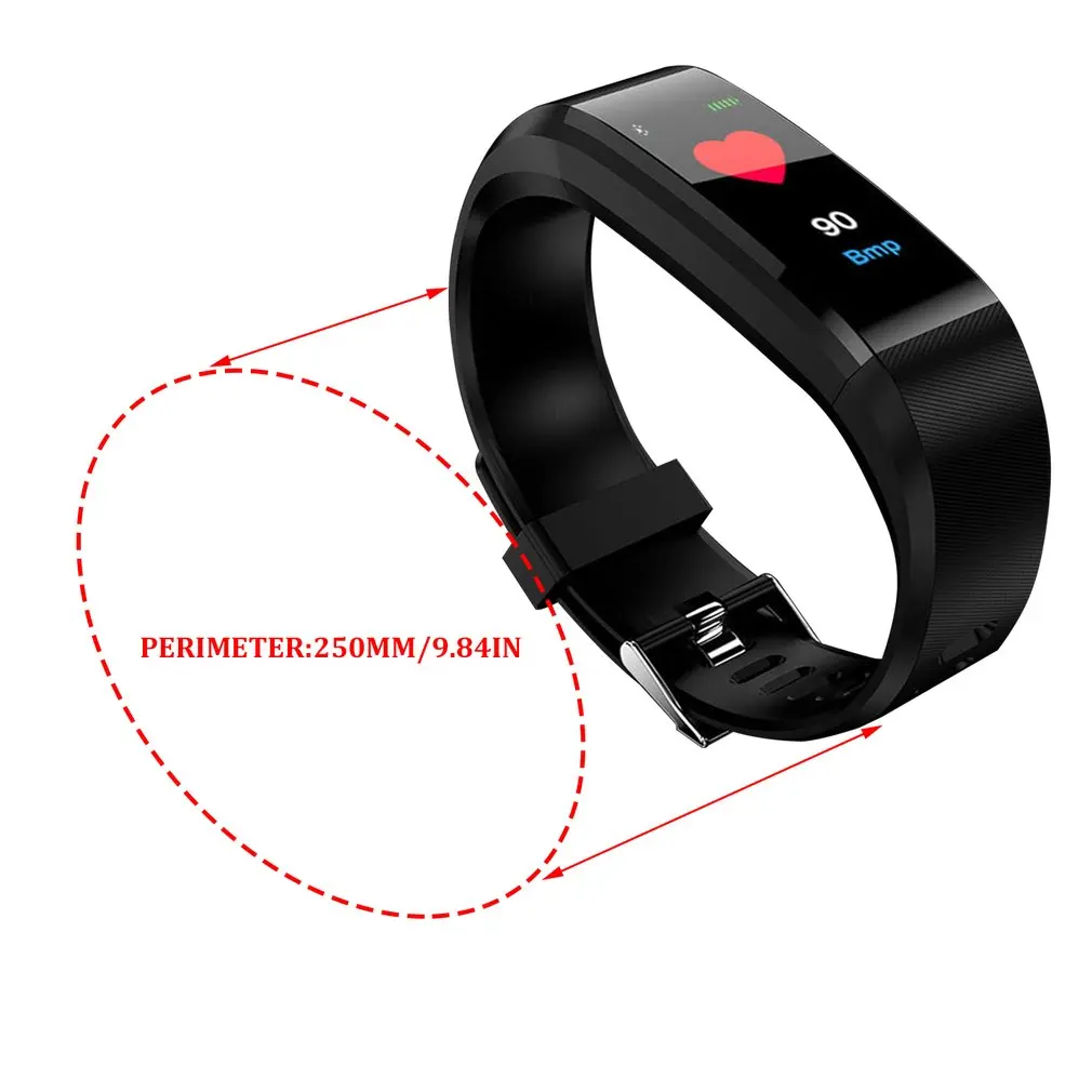 

ID115plus color screen smart hand heart rate oxygen monitoring waterproof sports smart bracelet wristband