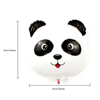 18inch panda head Большие Животные лисы фольги джунгли вечерние шары Сова день рождения лес вечерние украшения Дети Ежик медведь globos - Цвет: 18inch panda head