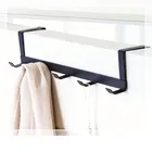 Железный прочный дверная ручка 5 Крючки Гостиная настенная вешалка для шляп Кухня хранения подшипника собственной личности черный, белый цвет цветной подшипник около 5 кг Ванная комната