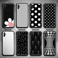 black and white polka dot phone case for samsung galaxy note20 ultra 7 8 9 10 plus lite j7 j8 plus 2018 prime m21