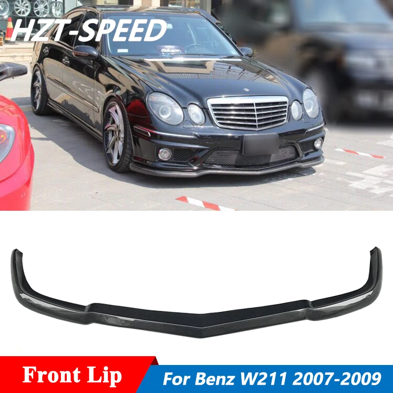 Спойлер для подбородка из углеродного волокна передний бампер Mercedes Benz E класса W211