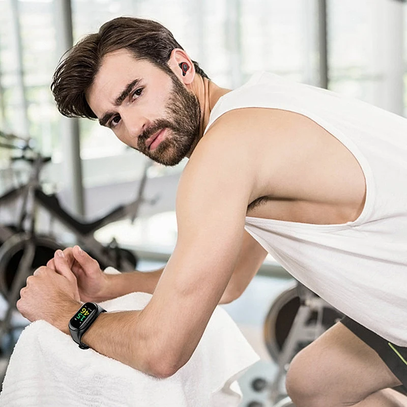 M1 умный браслет Bluetooth гарнитура 2-в-1 часы спортивные Peeter мониторинг сна |