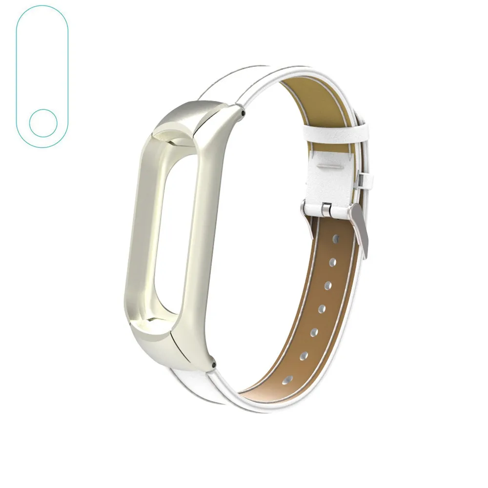 White Mi Band 3 ремешок для Xiaomi Mi Band 3 браслет металлический нержавеющей Miband 3 ремешок - Цвет: White