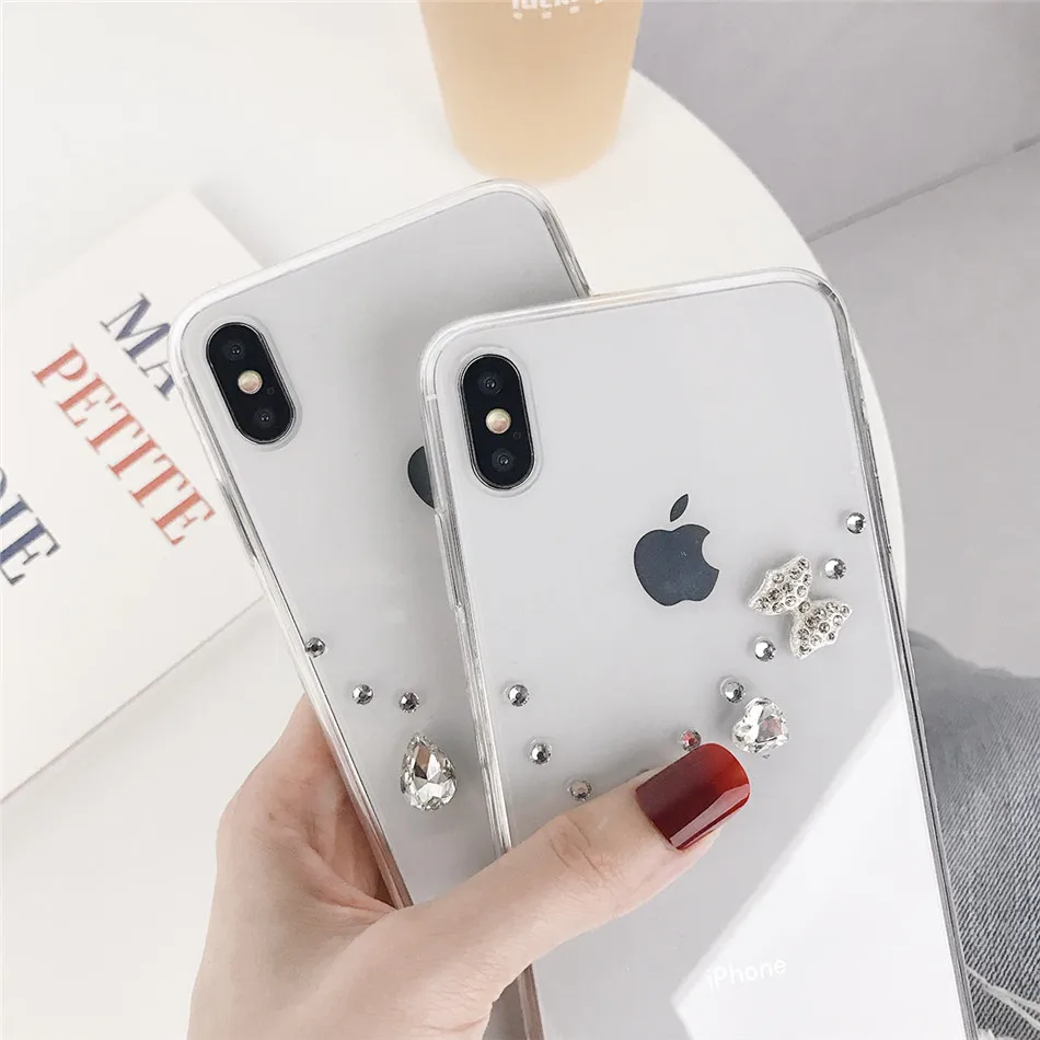 KJOEW мягкий чехол для iPhone XR X 8 7 6s Plus, блестящий прозрачный ТПУ для iPhone XS MAX, чехол для телефона, чехол для телефона