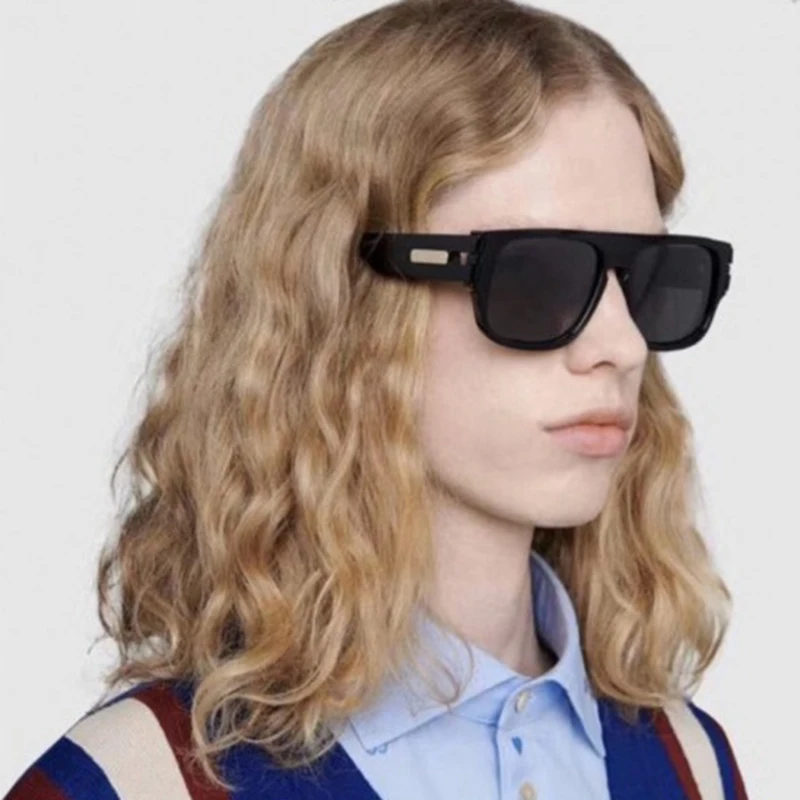 Новые Модные Винтажные Квадратные Солнцезащитные очки на плоской подошве для
