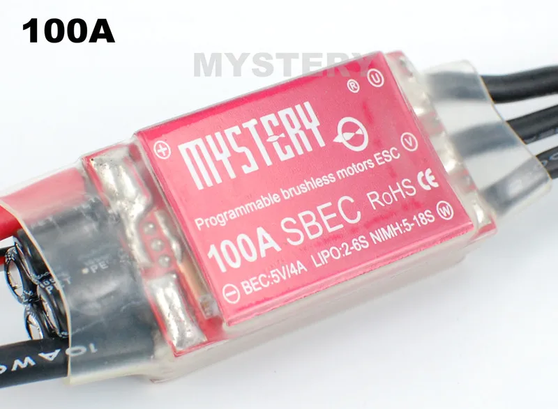 Бесщеточный Программируемый Регулятор скорости таинственности 100А SBEC ESC для