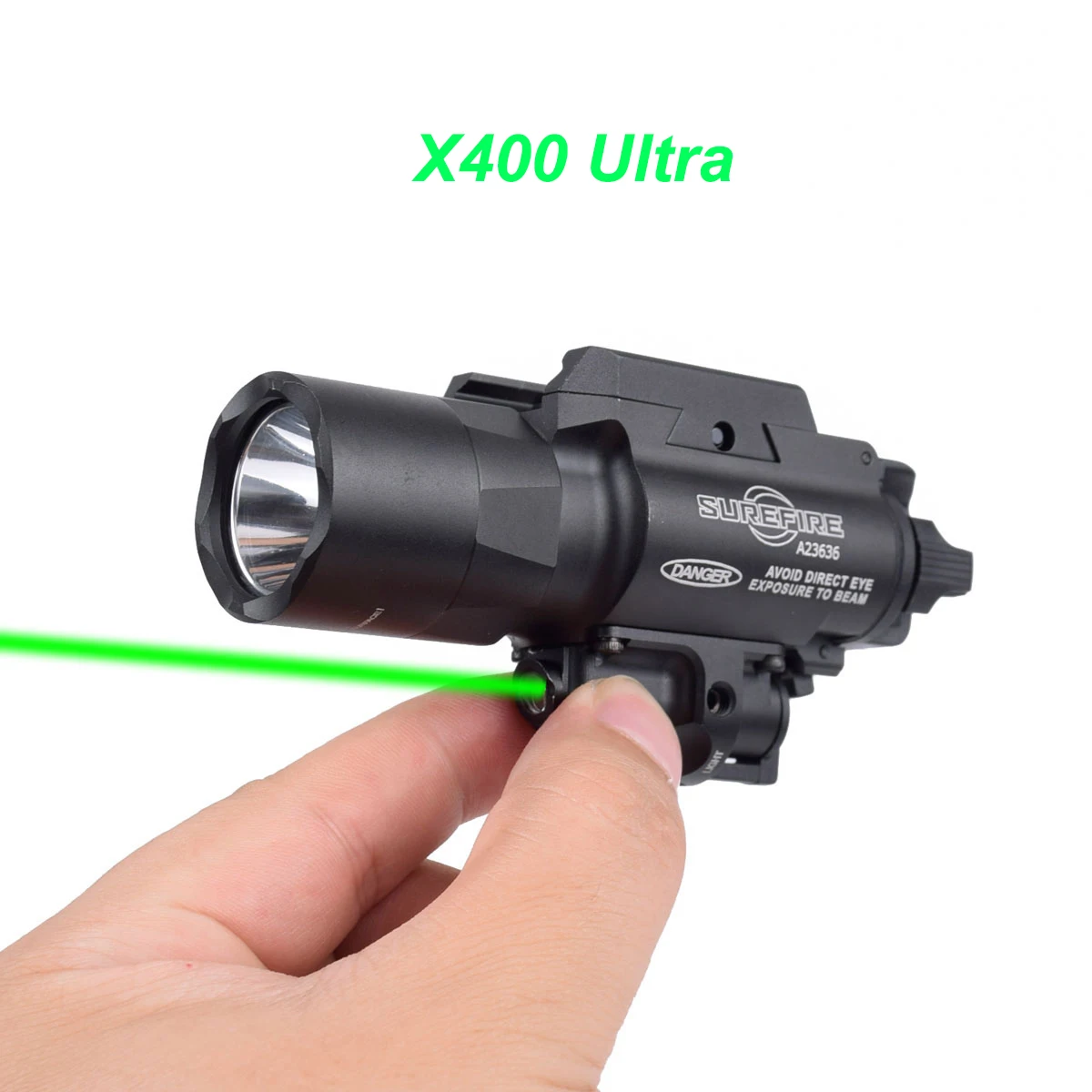 Тактический страйкбол Surefire X400 ультра-вспышка зеленый/красный лазерный прицел